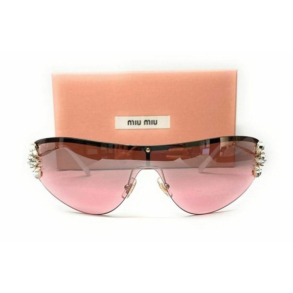 MIU MIU Sunglasses Women MU66US ZVN7L1 Irregular Shape Women's Sunglasses - Picture 3 of 4